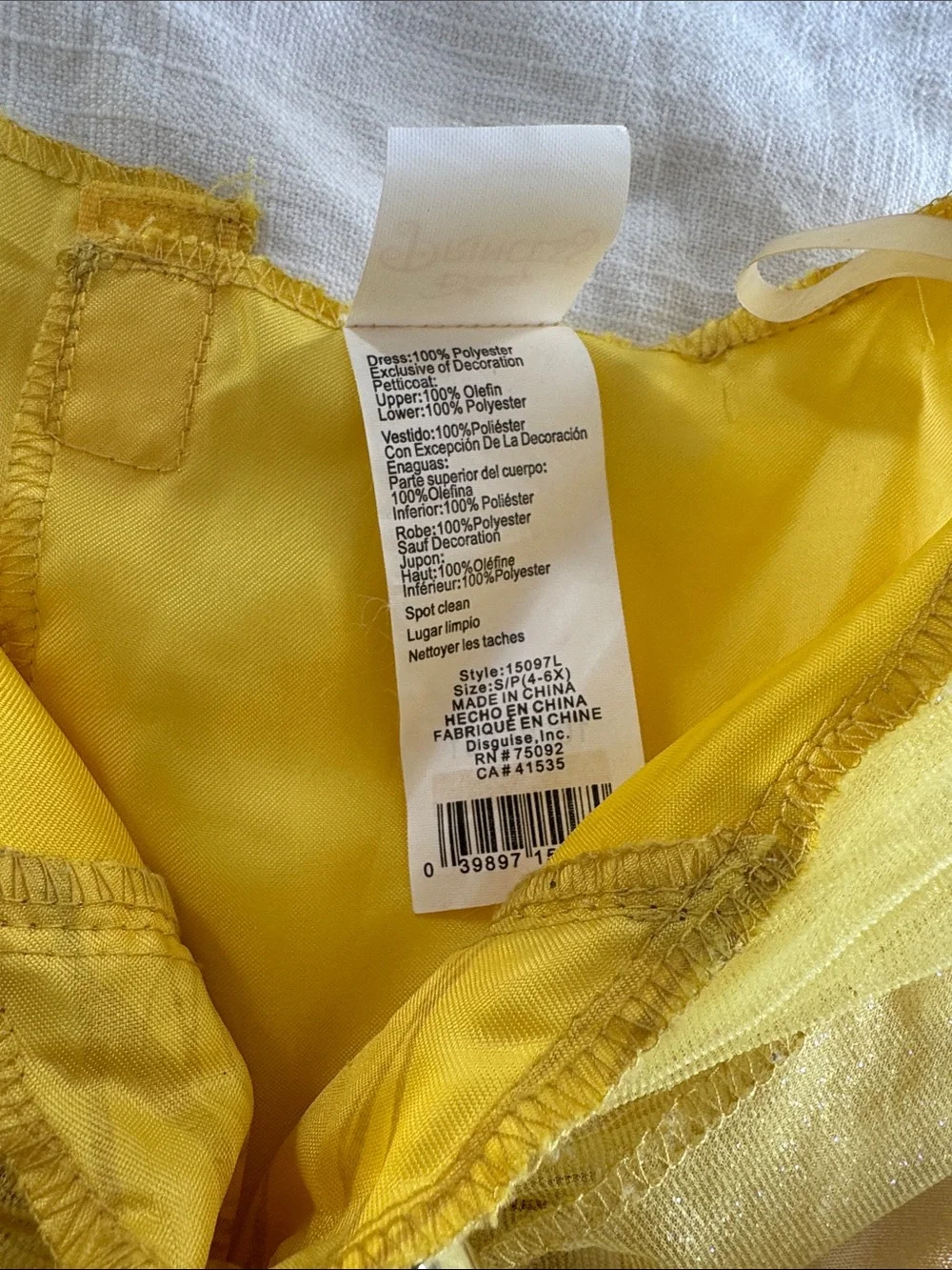Disney Yellow Belle-Inspired Girls' Princess Dress